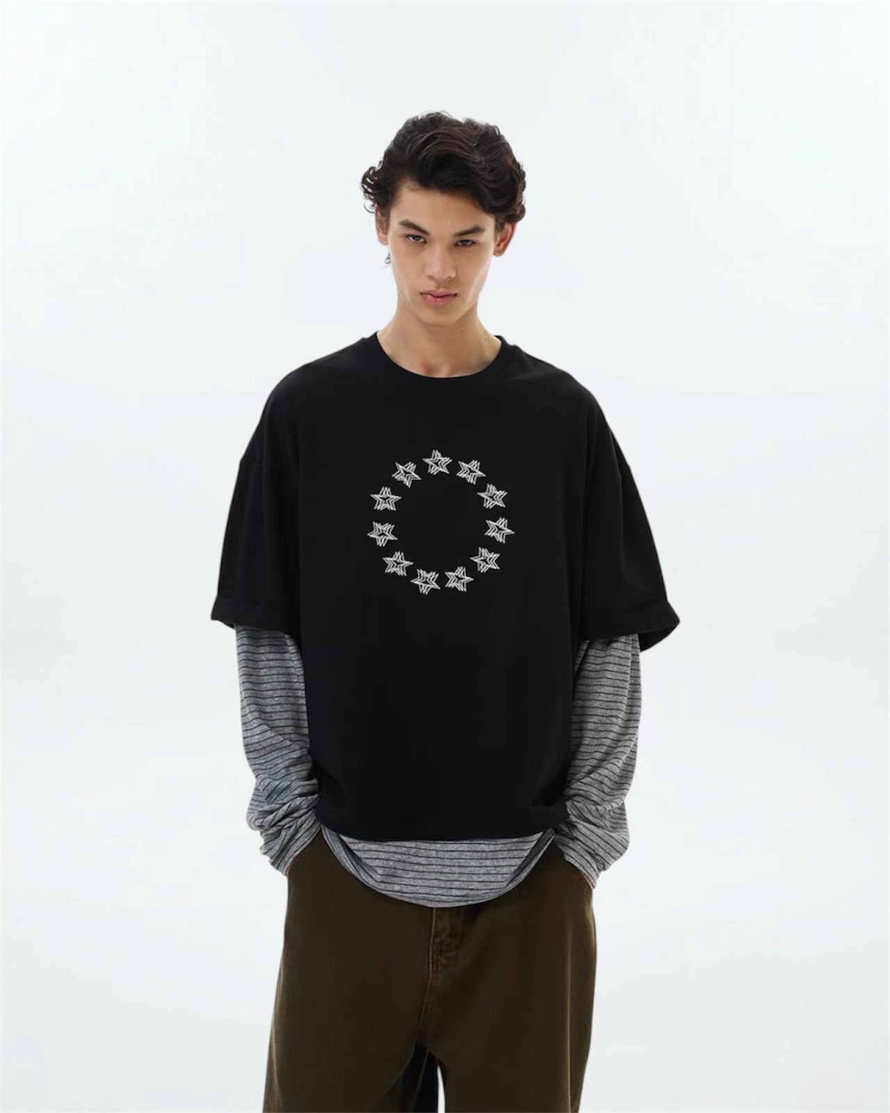Star Orbit Layered Long Sleeve (2color)