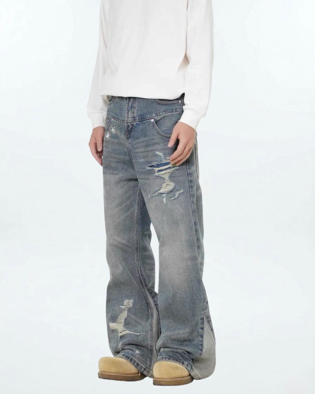 Double Waist Loose Denim