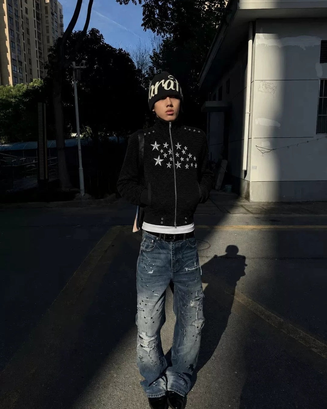 Meteor Rivet Zip Jacket 着用