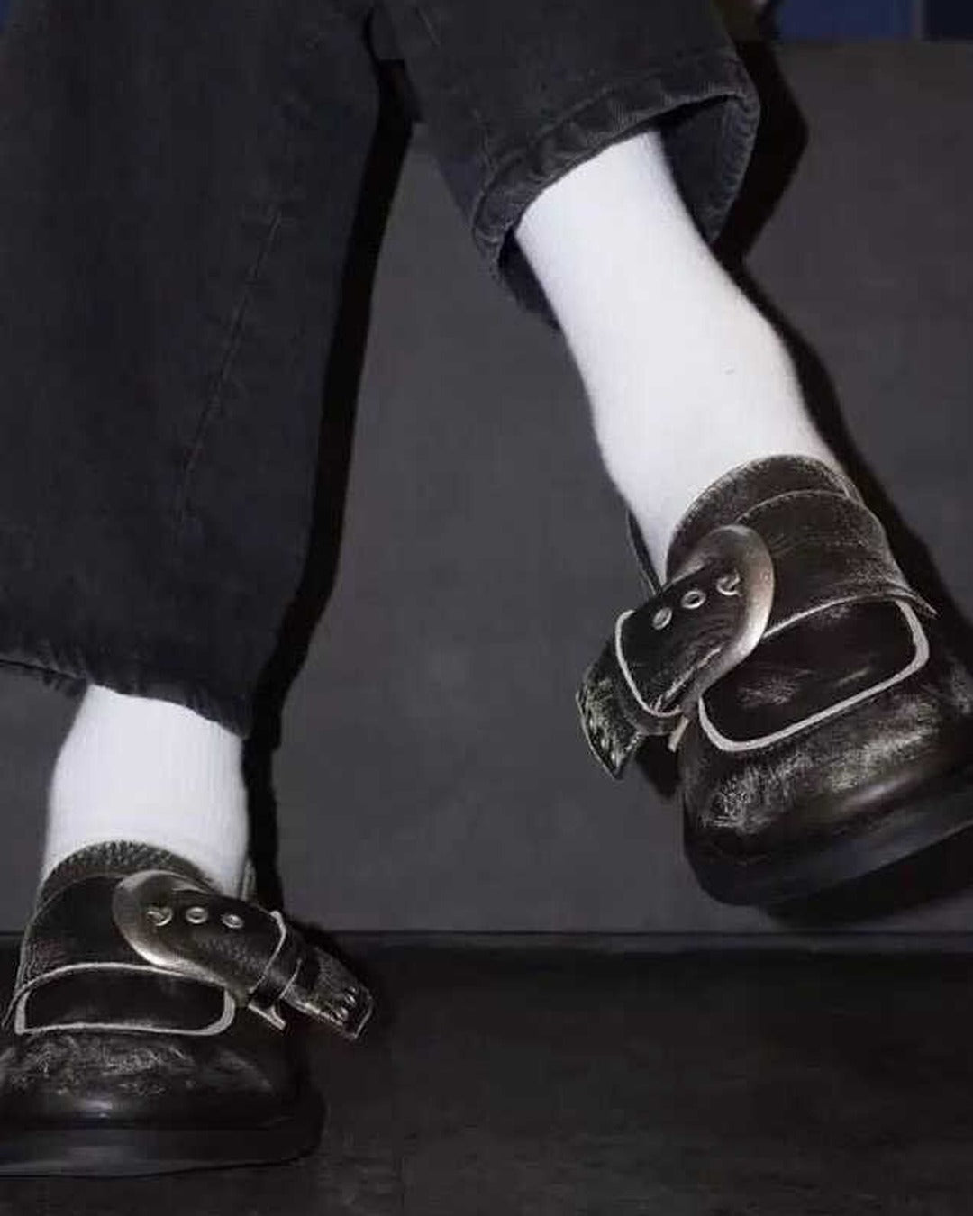 Silver Buckle Loafer