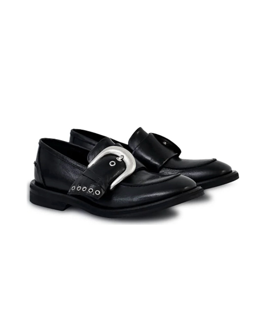 Silver Buckle Loafer