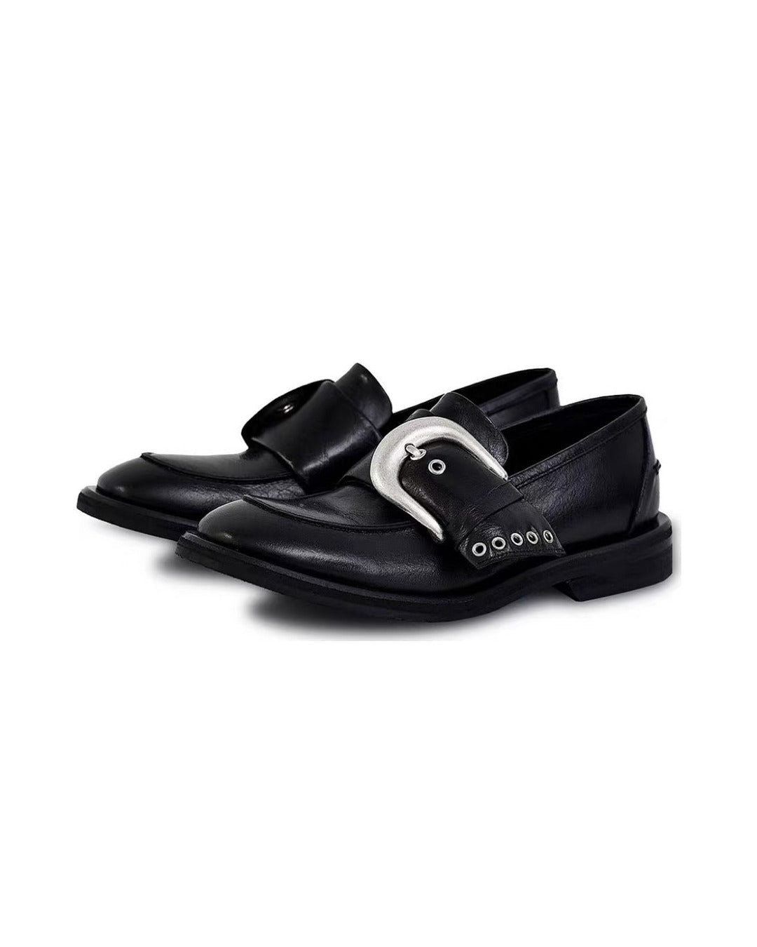 Silver Buckle Loafer