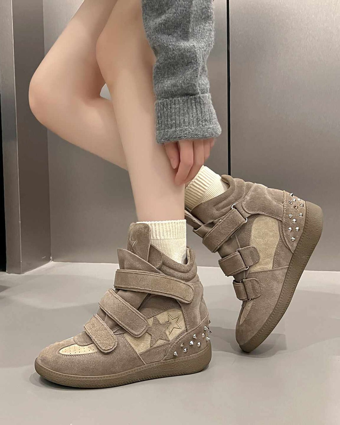 Studded Strap Hi Sneaker