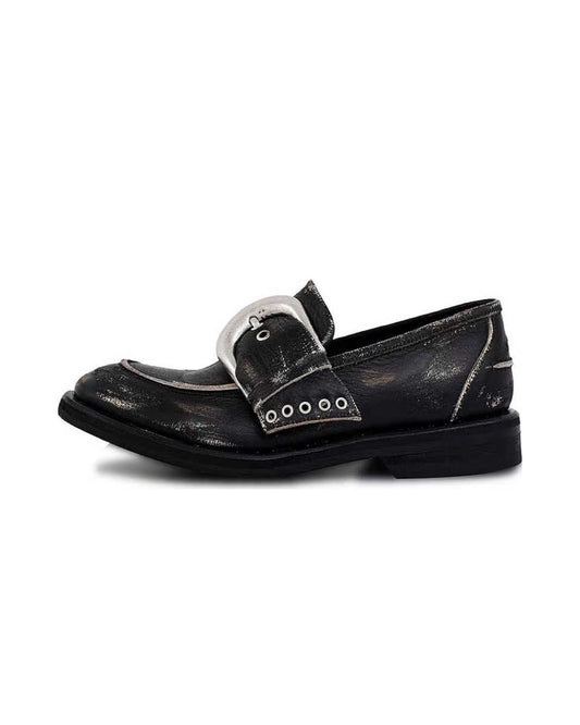 Silver Buckle Loafer