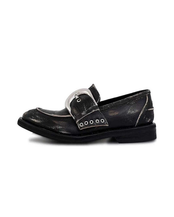 Silver Buckle Loafer