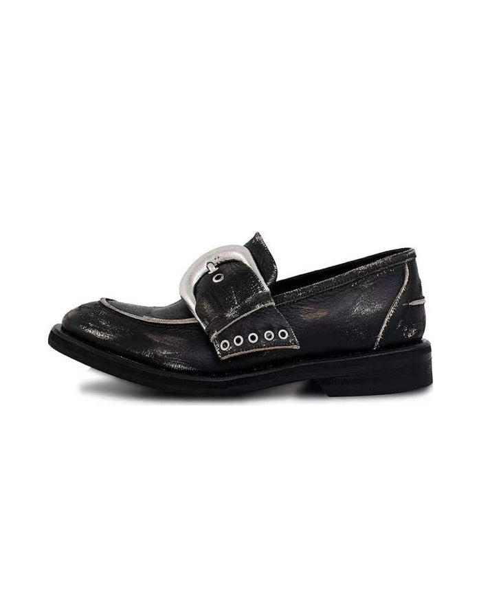 Silver Buckle Loafer