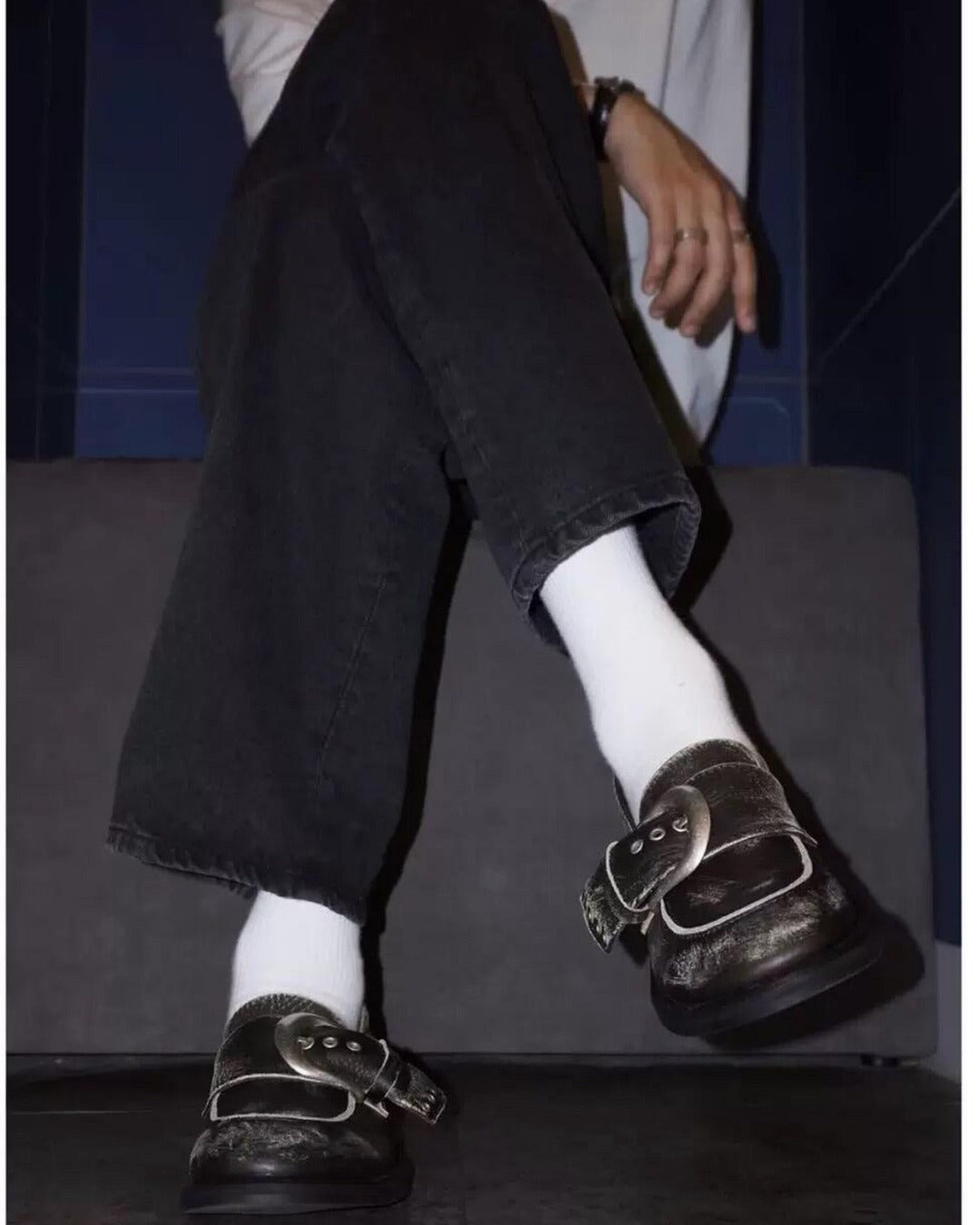 Silver Buckle Loafer