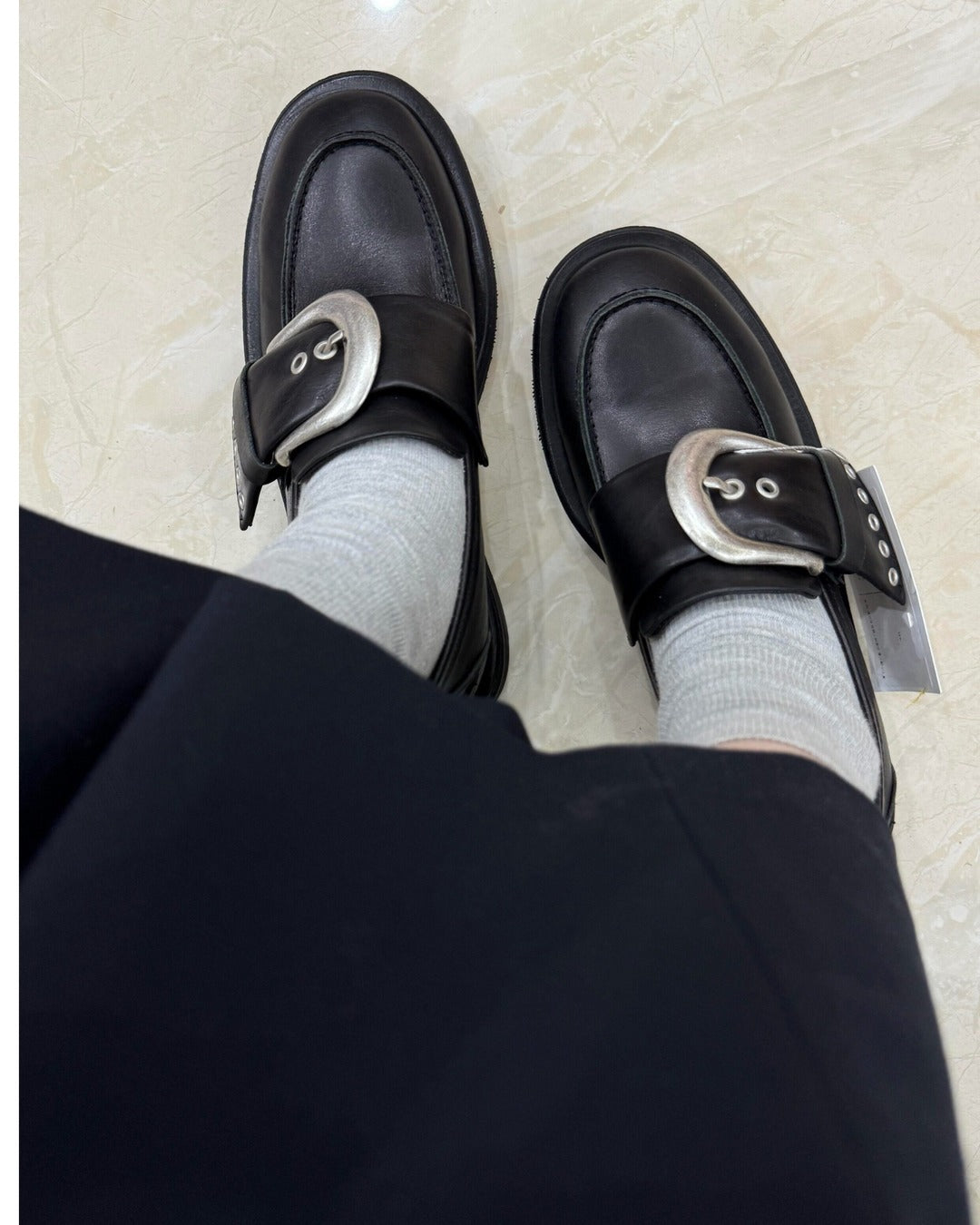 Silver Buckle Loafer