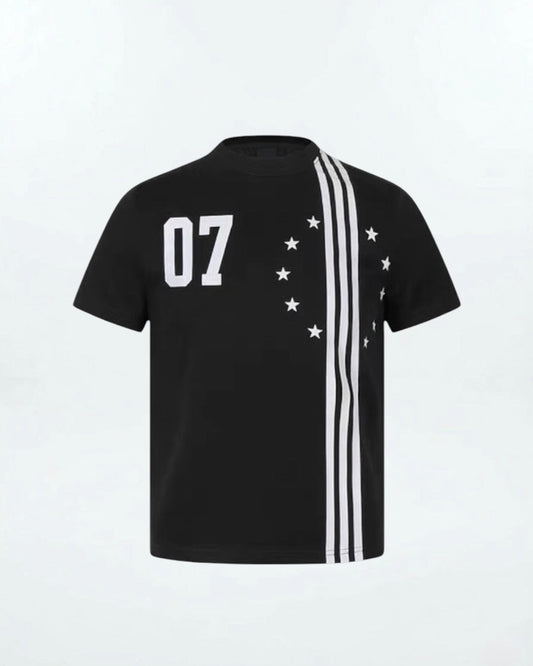 07 Star Graphic Striped Tee