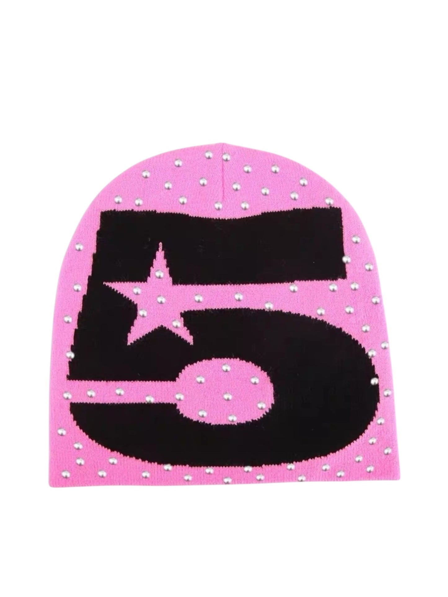 555 studs beanie (Pink)