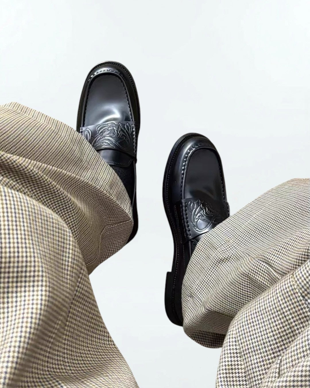 Dark Sun Embossed Loafer Shoe