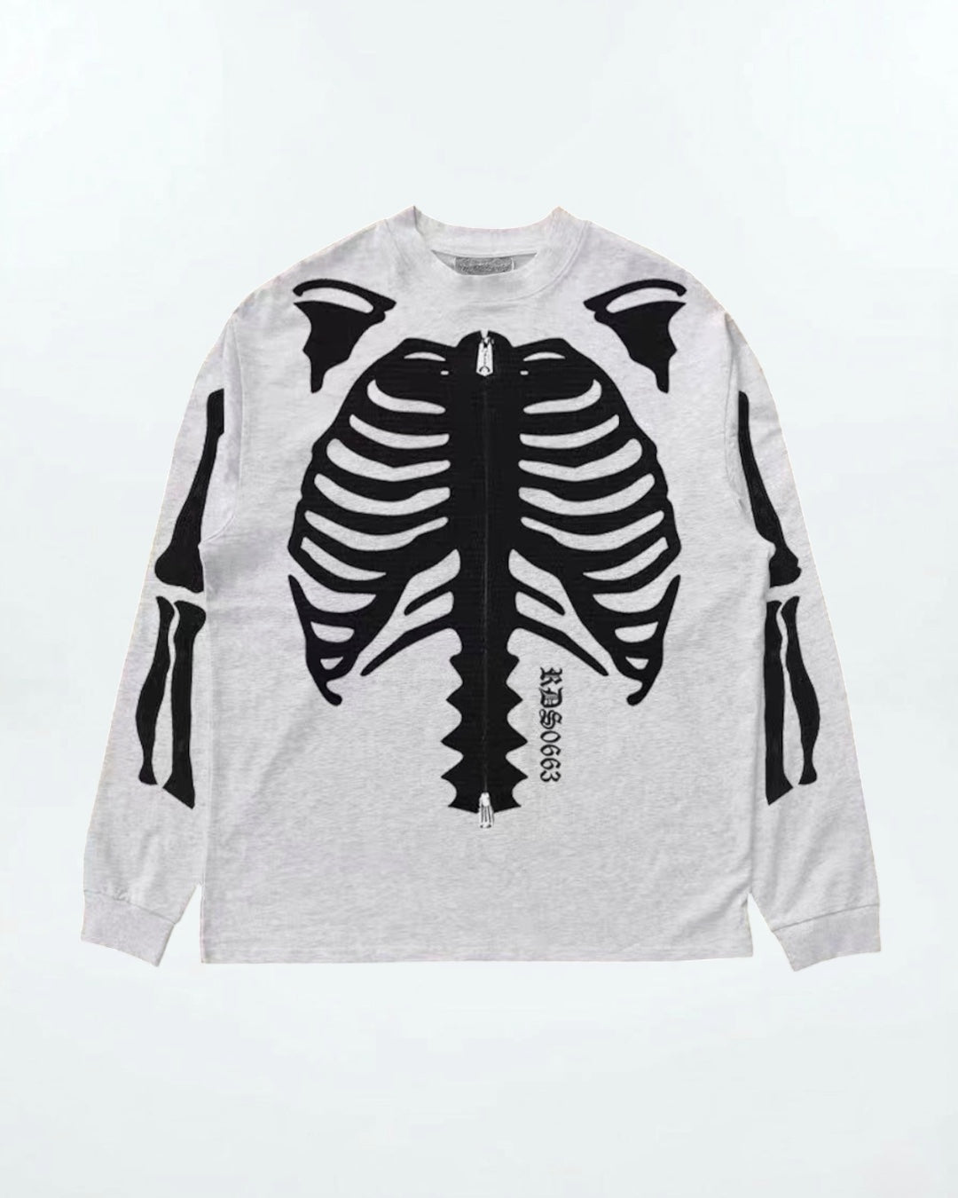 Bone Print Long Sleeve (White)