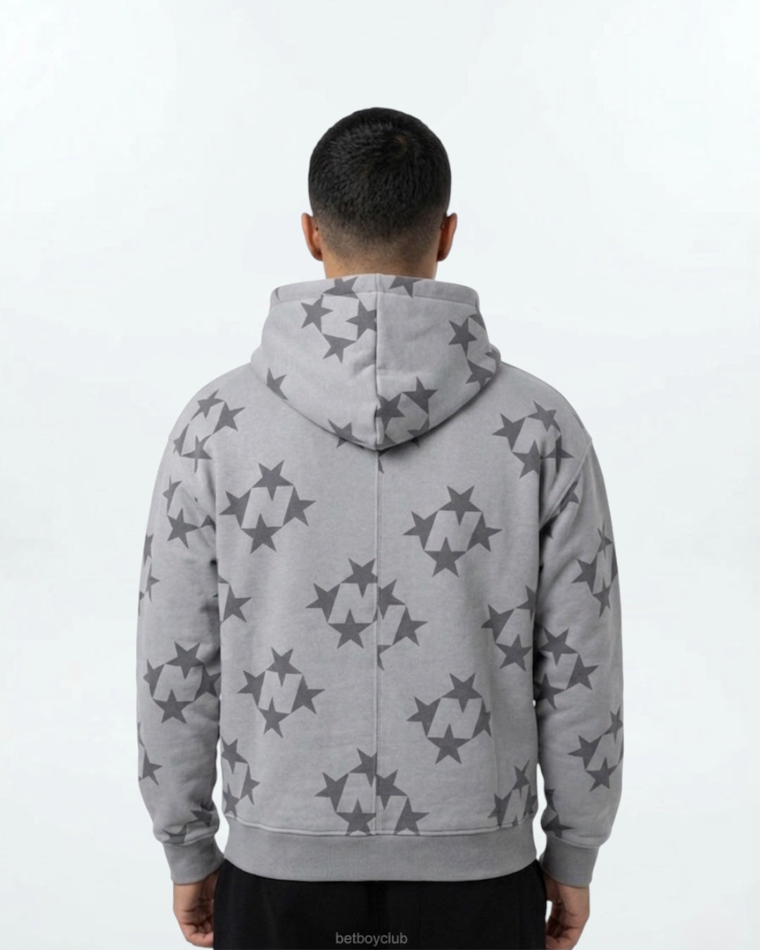 Star printed hoodie (Gray)
