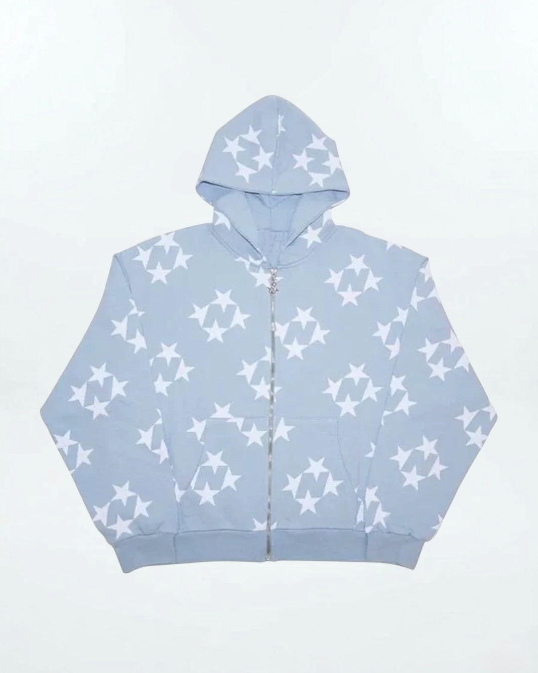 Star printed hoodie (Blue)