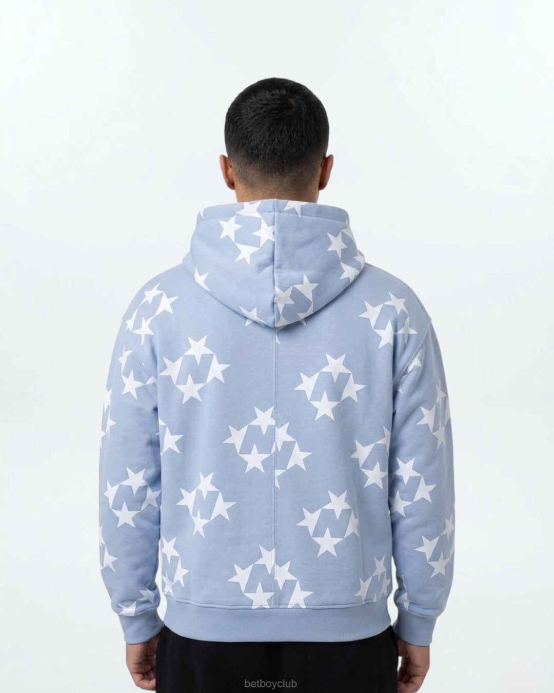 Star printed hoodie (Blue)