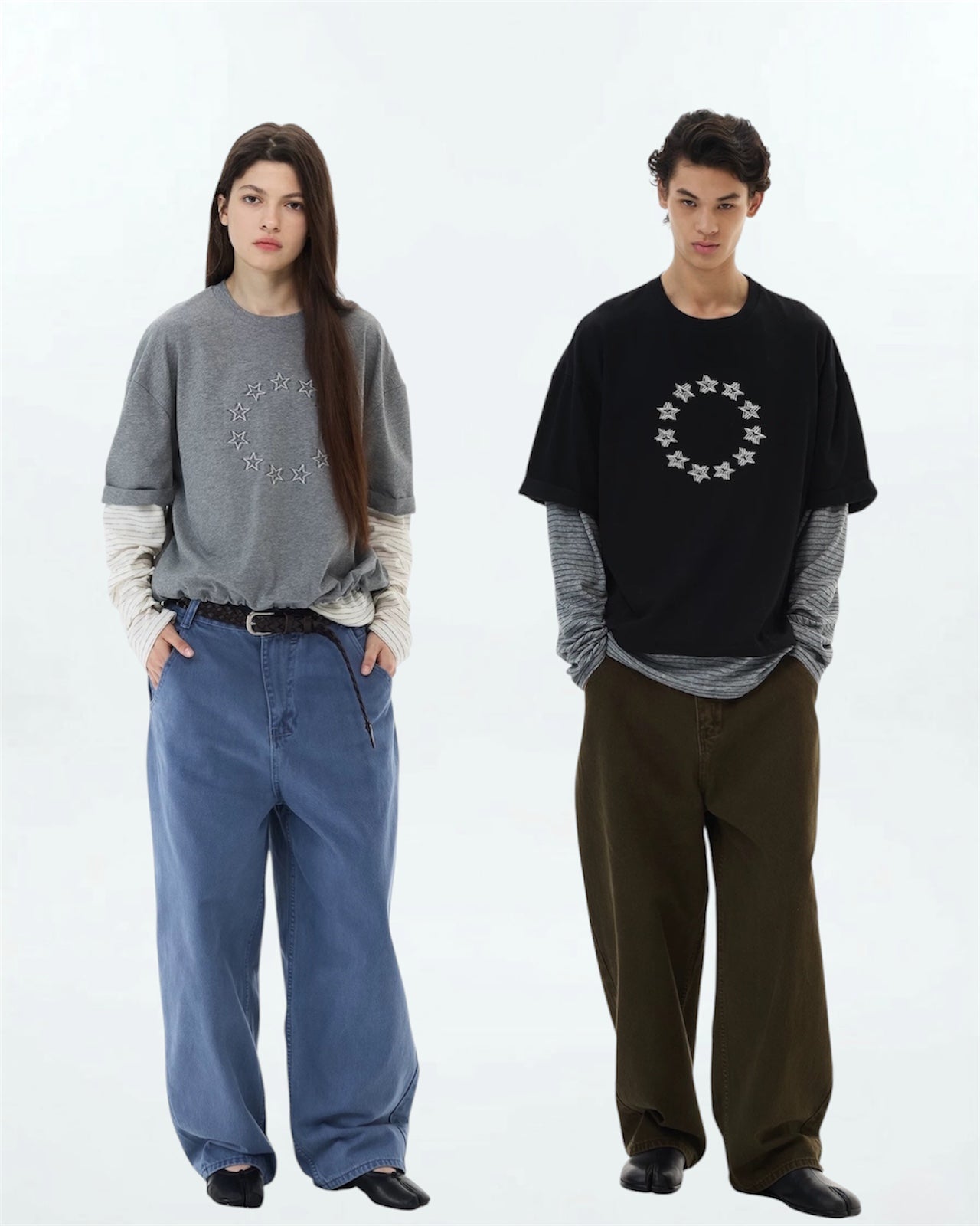 Star Orbit Layered Long Sleeve (2color)