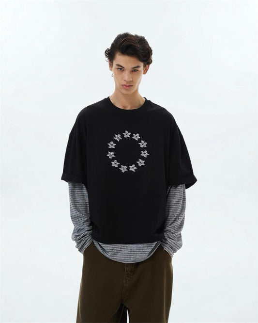 Star Orbit Layered Long Sleeve (2color)