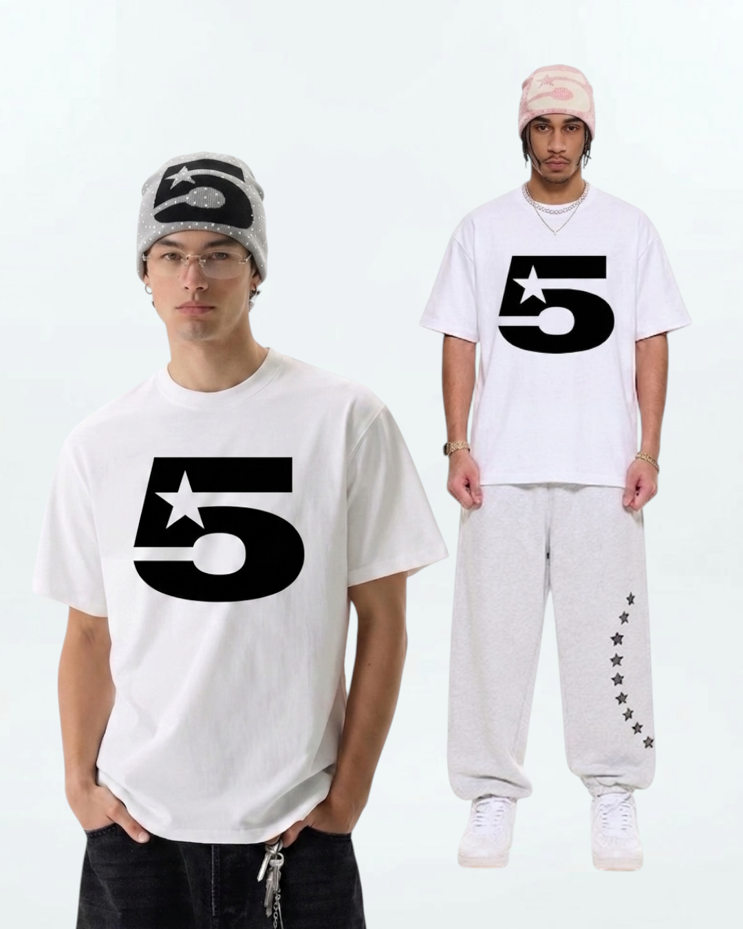 555 Star Wide Shirts