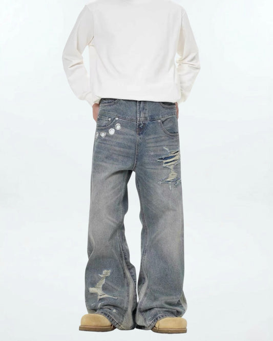 Double Waist Loose Denim