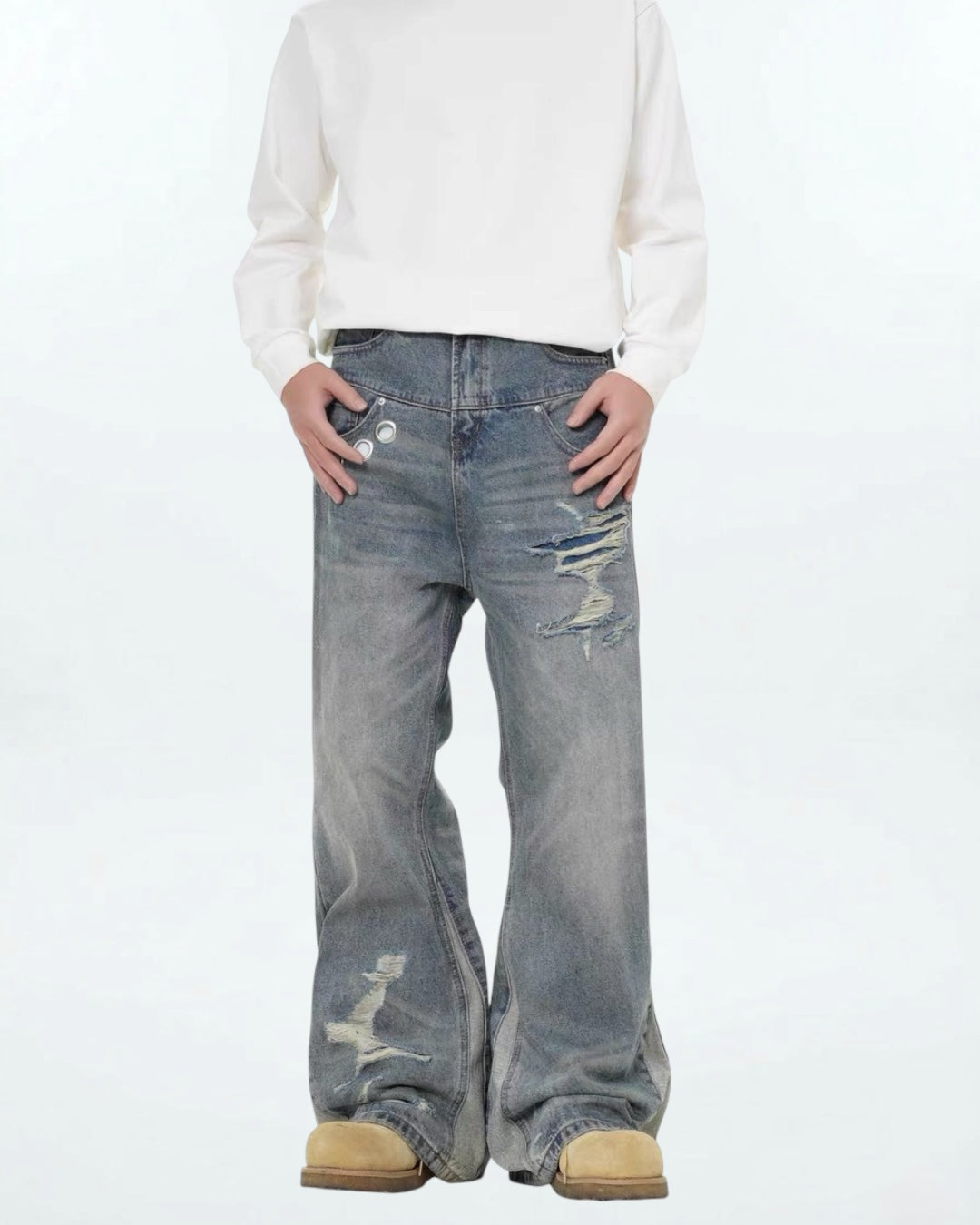 Double Waist Loose Denim