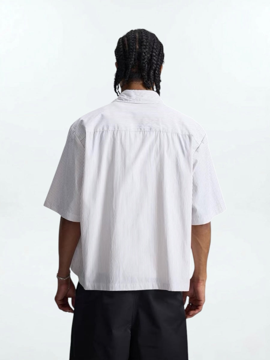 Boxy Stripe Short Shirts (2color)
