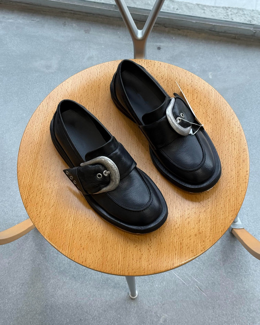 Silver Buckle Loafer