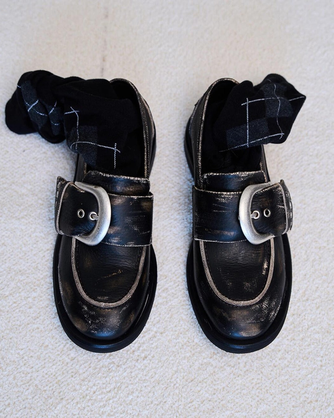 Silver Buckle Loafer