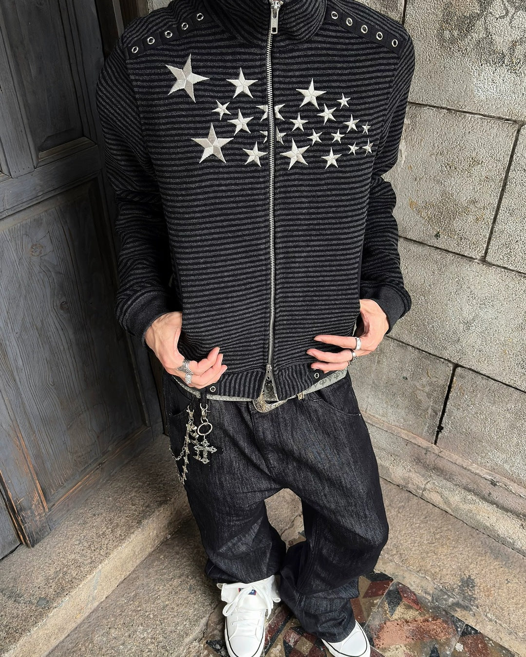 Meteor Rivet Zip Jacket 着用