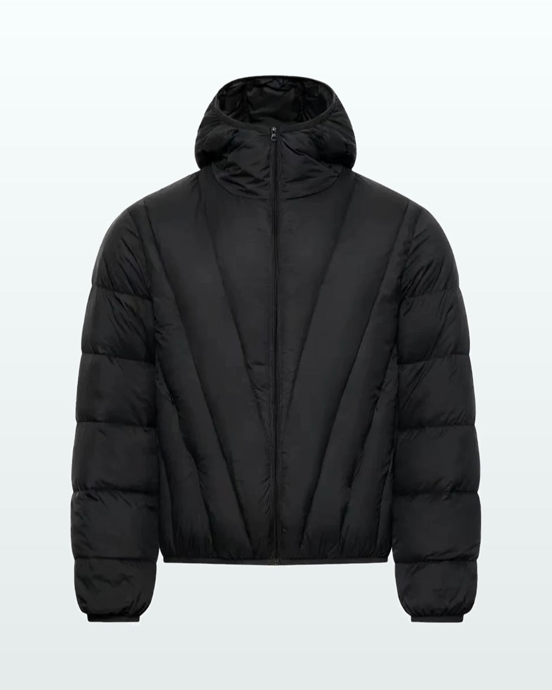 Radiant Quilt Hooded Down Jacket Black