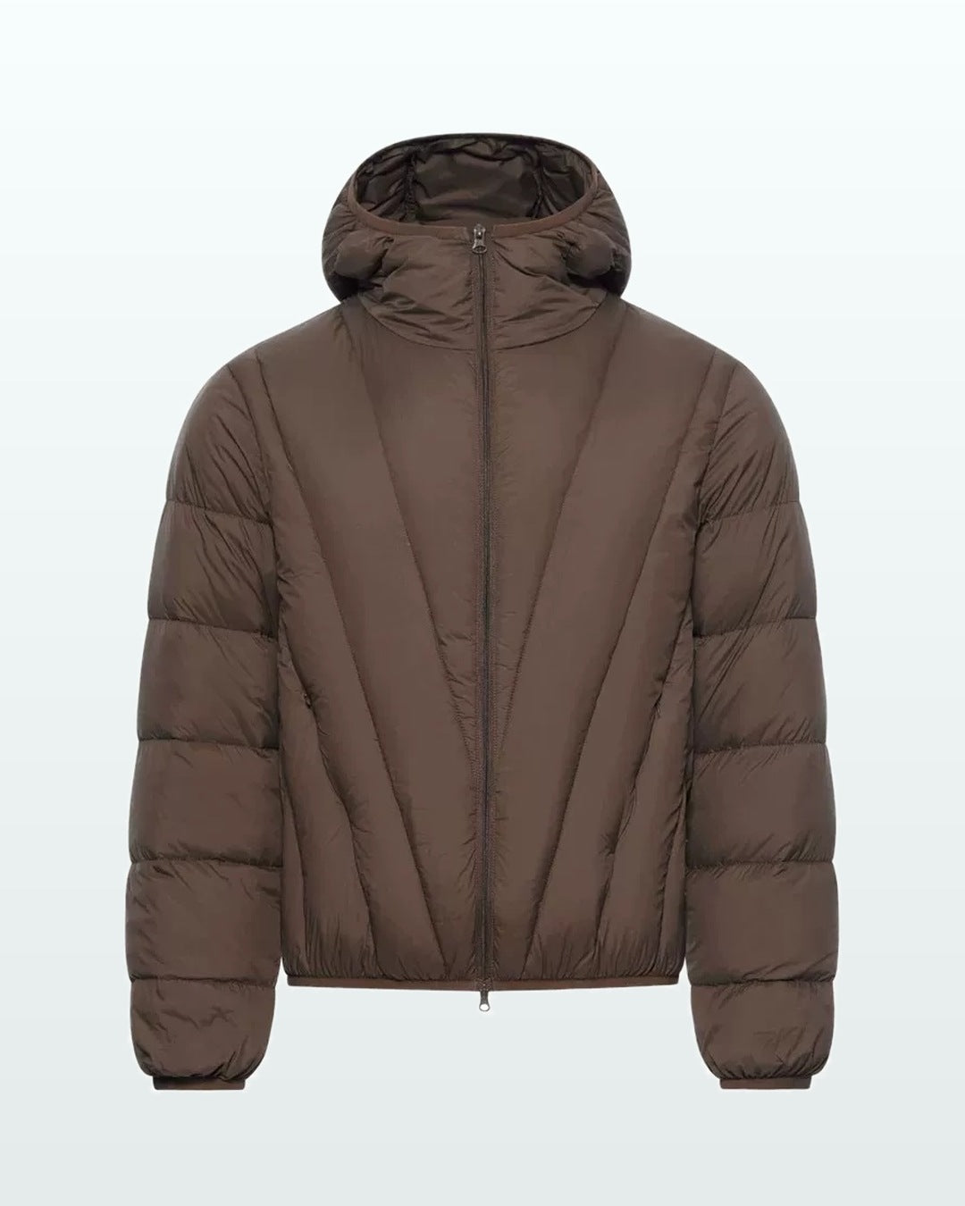 Radiant Quilt Hooded Down Jacket Coffee